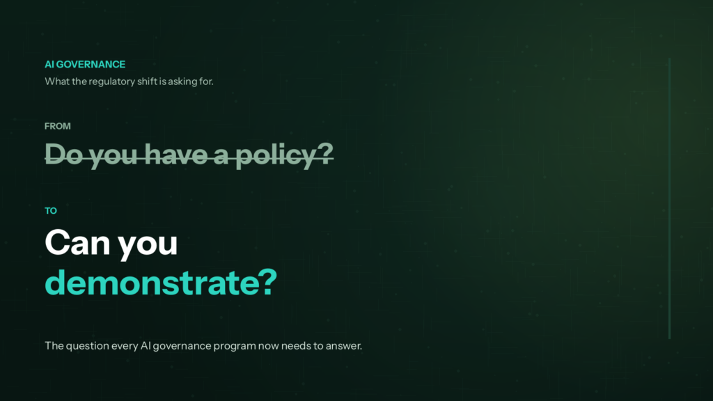 ai governance for financial services regulatory shift